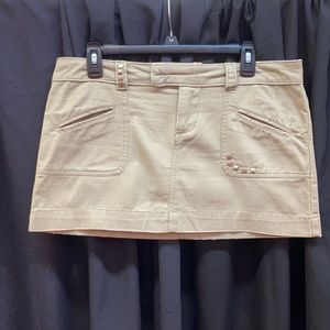 Tan mini skirt